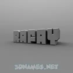 rafay in Solid Grey style - 3D name wallpaper