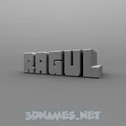 ragul in Solid Grey style - 3D name wallpaper