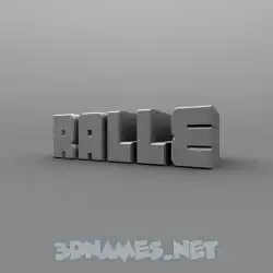 ralle in Solid Grey style - 3D name wallpaper