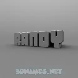 randy in Solid Grey style - 3D name wallpaper