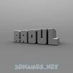 raoul in Solid Grey style - 3D name wallpaper