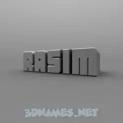 rasim in Solid Grey style - 3D name wallpaper