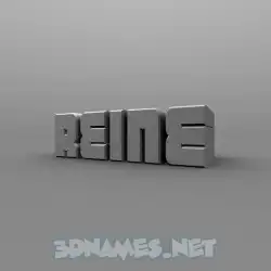 reine in Solid Grey style - 3D name wallpaper