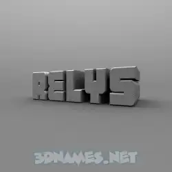 relys in Solid Grey style - 3D name wallpaper