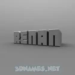 renan in Solid Grey style - 3D name wallpaper