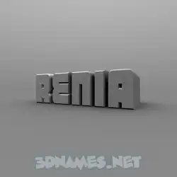 renia in Solid Grey style - 3D name wallpaper