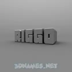 riggo in Solid Grey style - 3D name wallpaper