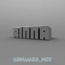 rinna in Solid Grey style - 3D name wallpaper