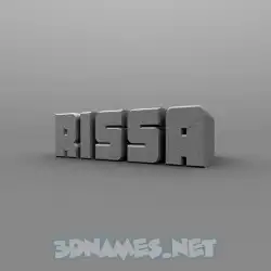 rissa in Solid Grey style - 3D name wallpaper