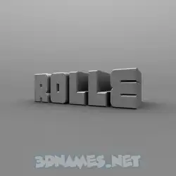 rolle in Solid Grey style - 3D name wallpaper