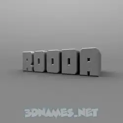rooda in Solid Grey style - 3D name wallpaper