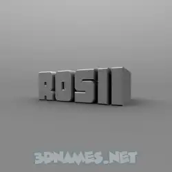 rosii in Solid Grey style - 3D name wallpaper
