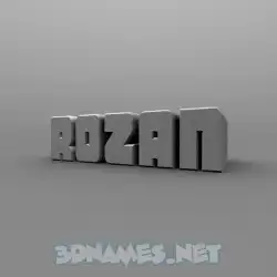 rozan in Solid Grey style - 3D name wallpaper