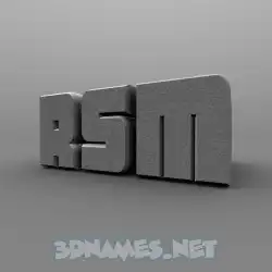 rsm in Solid Grey style - 3D name wallpaper