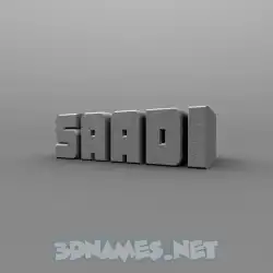 saadi in Solid Grey style - 3D name wallpaper