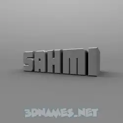 sahmi in Solid Grey style - 3D name wallpaper
