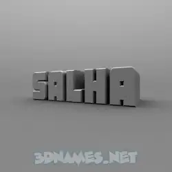 salha in Solid Grey style - 3D name wallpaper