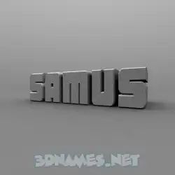 samus in Solid Grey style - 3D name wallpaper