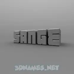 sange in Solid Grey style - 3D name wallpaper