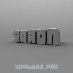 saron in Solid Grey style - 3D name wallpaper