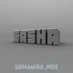 sasha in Solid Grey style - 3D name wallpaper
