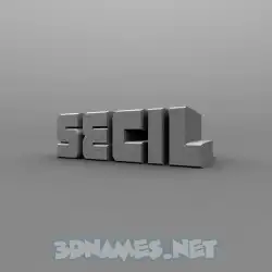 secil in Solid Grey style - 3D name wallpaper