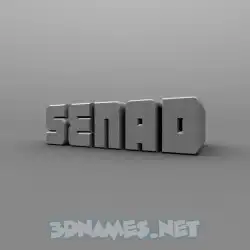 senad in Solid Grey style - 3D name wallpaper
