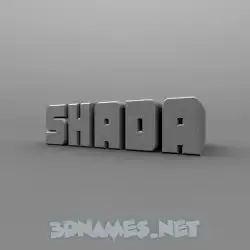 shada in Solid Grey style - 3D name wallpaper