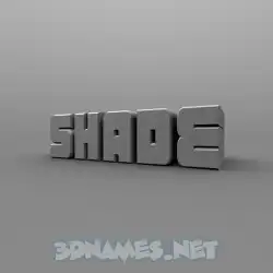shade in Solid Grey style - 3D name wallpaper