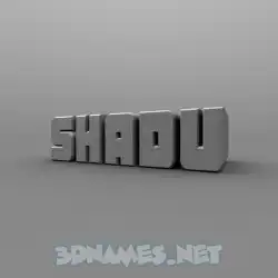 shadu in Solid Grey style - 3D name wallpaper