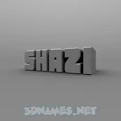 shazi in Solid Grey style - 3D name wallpaper