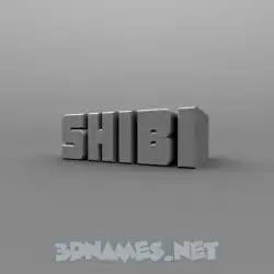 shibi in Solid Grey style - 3D name wallpaper