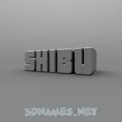 shibu in Solid Grey style - 3D name wallpaper
