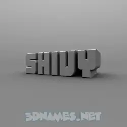 shivy in Solid Grey style - 3D name wallpaper