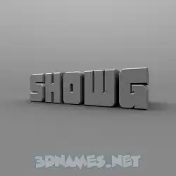 showg in Solid Grey style - 3D name wallpaper