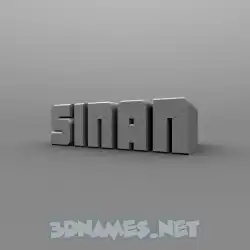 sinan in Solid Grey style - 3D name wallpaper