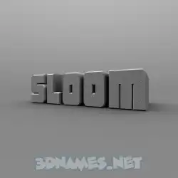 sloom in Solid Grey style - 3D name wallpaper