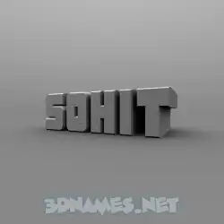 sohit in Solid Grey style - 3D name wallpaper