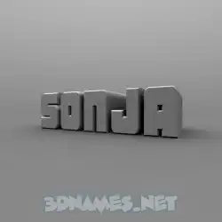 sonja in Solid Grey style - 3D name wallpaper