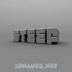steef in Solid Grey style - 3D name wallpaper