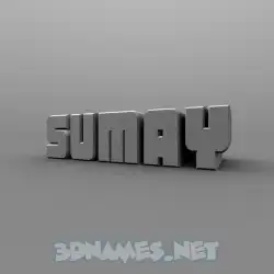 sumay in Solid Grey style - 3D name wallpaper