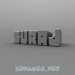 suraj in Solid Grey style - 3D name wallpaper