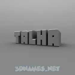 talha in Solid Grey style - 3D name wallpaper