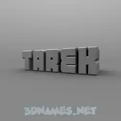 tarek in Solid Grey style - 3D name wallpaper