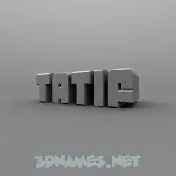 tatif in Solid Grey style - 3D name wallpaper