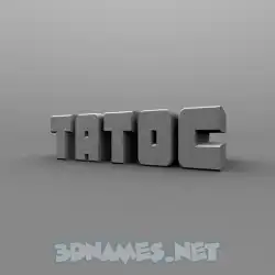 tatoc in Solid Grey style - 3D name wallpaper