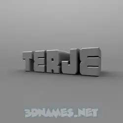 terje in Solid Grey style - 3D name wallpaper