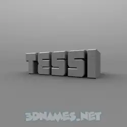 tessi in Solid Grey style - 3D name wallpaper