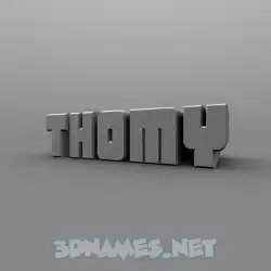 thomy in Solid Grey style - 3D name wallpaper