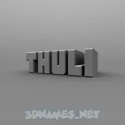 thuli in Solid Grey style - 3D name wallpaper